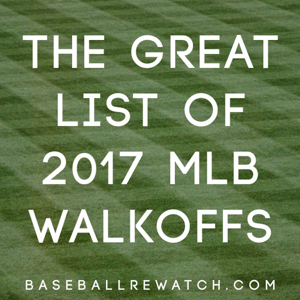 2017 Major League Baseball Walkoffs